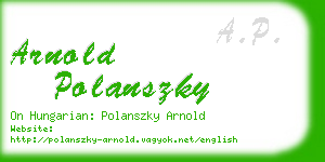 arnold polanszky business card